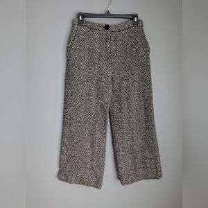 Alexachung Wool Wide Leg Trousers Women's Size US 4. Black And White Pants.